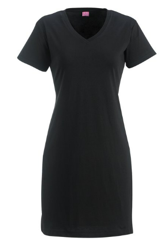 Women's V-Neck Cotton Dress - Featuring Port and Starboard Embroidered Logo