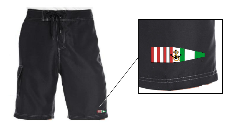 Men's Deck Short - P&S Signature Logo Embroidered Sailing Attire for Men