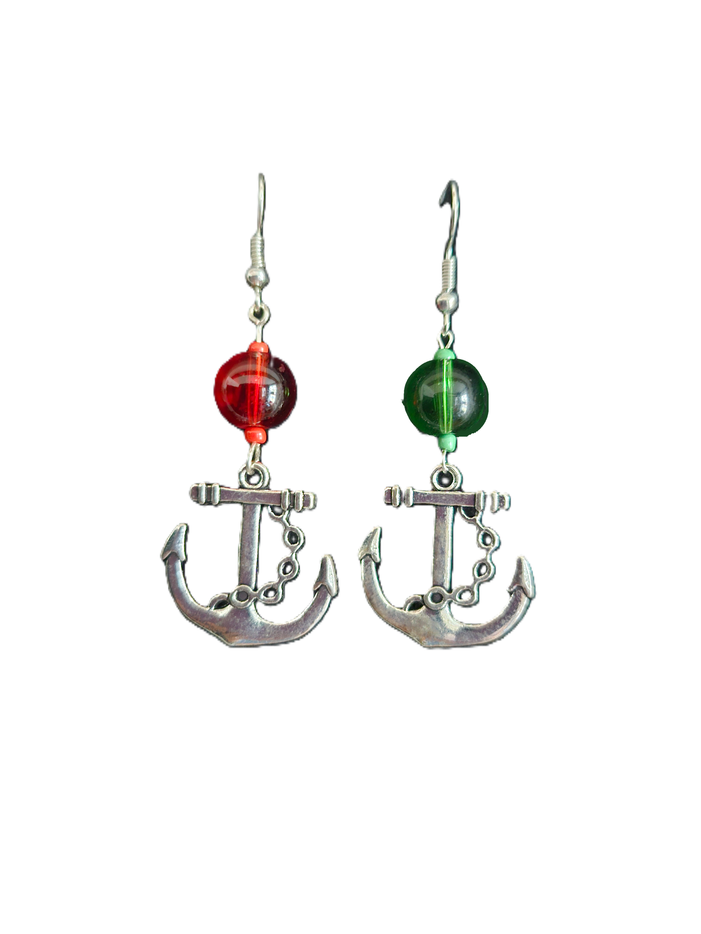 Custom Anchor Earrings - Hand Made Port and Starboard Earrings