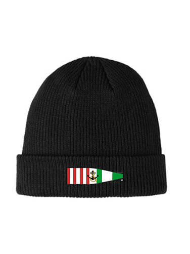 Cuffed Knit Beanie - Port and Starboard Custom Signal Flag Logo Beanie