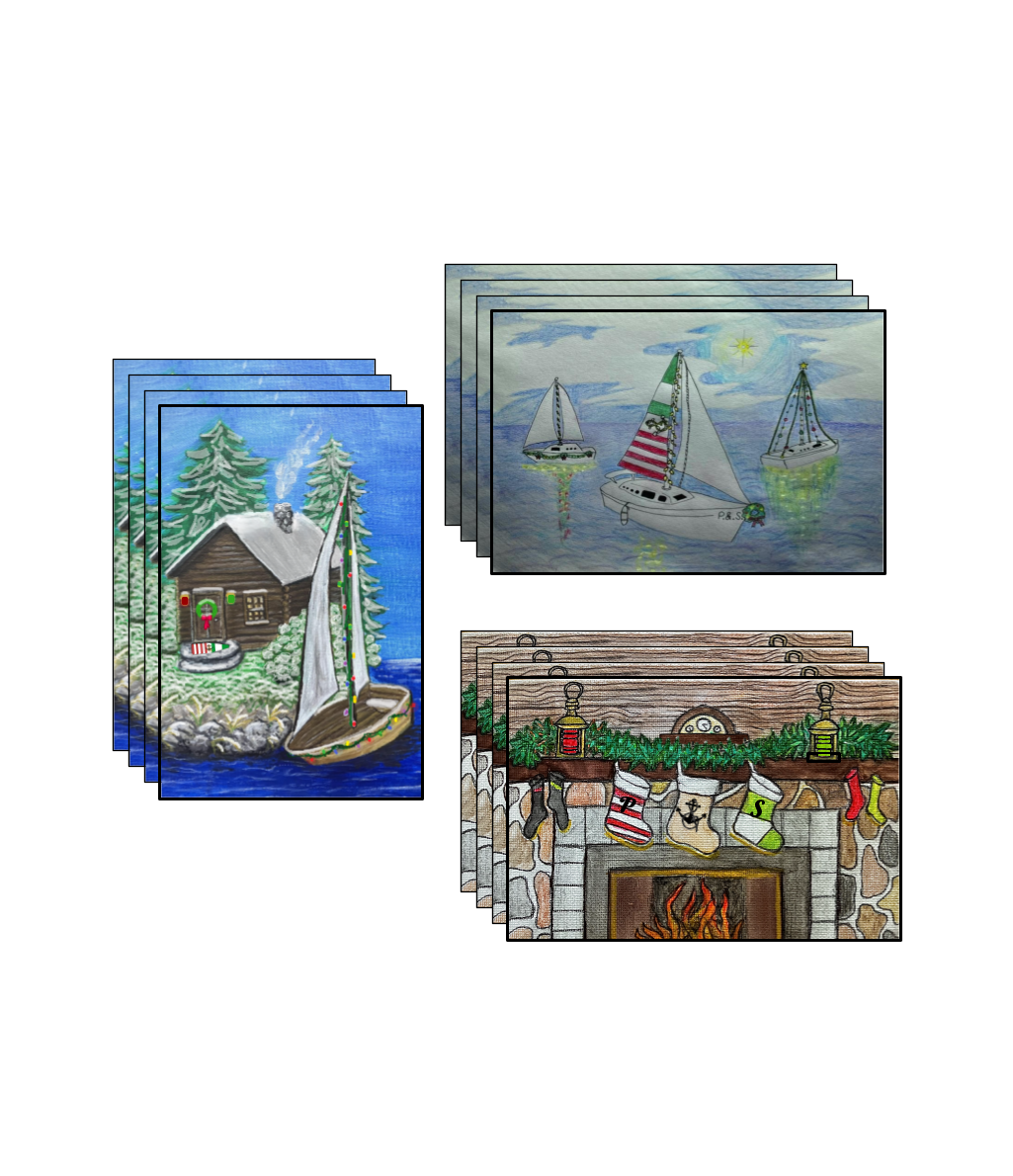 Holiday Greeting Cards: Inspired by the Tradition of Port and Starboard - 12ct.