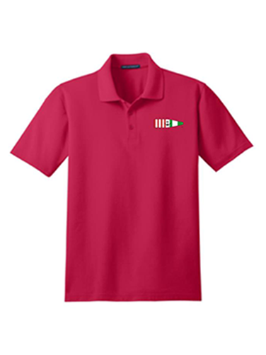 Men's Polo Shirt - Port and Starboard Custom Signal Flag Logo Embroidered Men's Sailing Attire