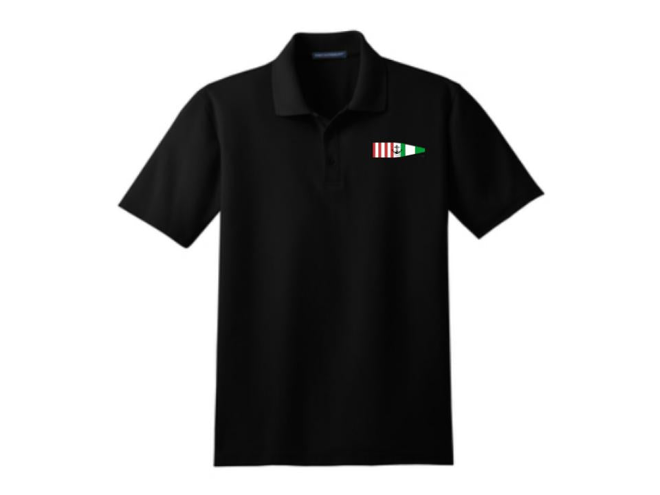 Men's Polo Shirt - Port and Starboard Custom Signal Flag Logo Embroidered Men's Sailing Attire