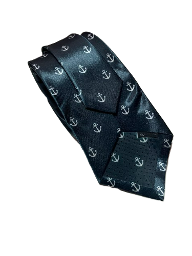 Men's Navy Anchor Necktie