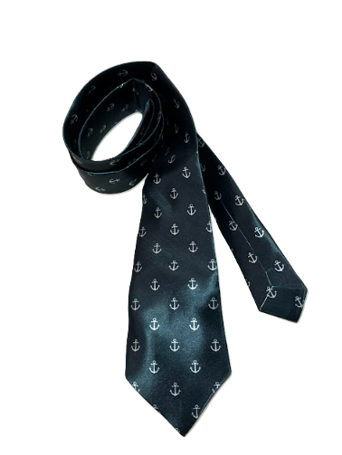 Men's Navy Anchor Necktie