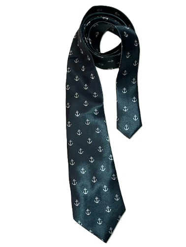 Men's Navy Anchor Necktie