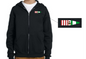 Youth Fleece Full-Zip Hooded Sweatshirt - Port and Starboard Custom Signal Flag Logo Embroidered Youth Sailing Attire Jerzees