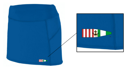 Women's Skort - P&S Signature Logo Embroidered Sailing Attire for Women Augusta Sportswear