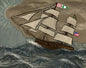 Square Rigger Greeting Card - Blank P&S Notecard